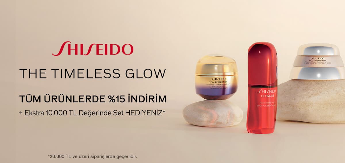 SHISEIDO TÜM ÜRÜNLERDE %15 İNDİRİM +EKSTRA HEDİYE FIRSATI