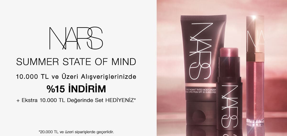 NARS ÜRÜNLERİNDE %15 İNDİRİM +EKSTRA HEDİYE FIRSATI