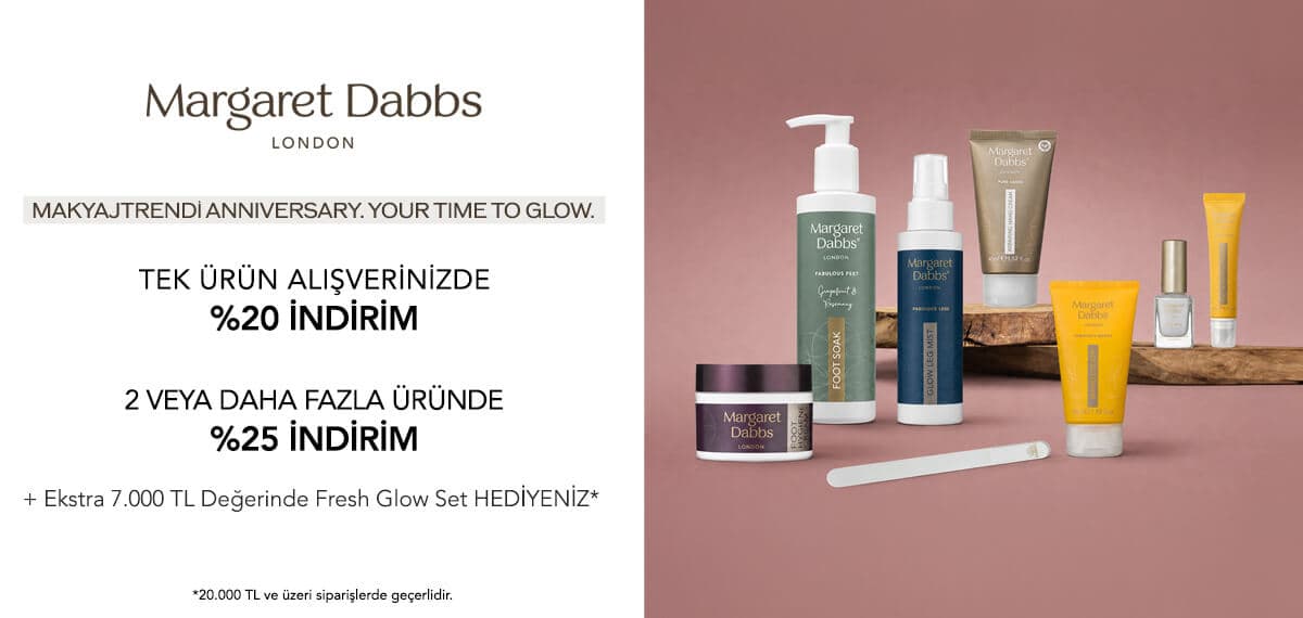 MARGARET DABBS LONDON TEK ÜRÜNDE %20 +İKİ VE ÜZERİ ÜRÜNDE %25 İNDİRİMİ +EKSTRA HEDİYE FIRSATI