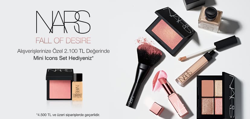 NARS ALIŞVERİŞLERİNİZE ÖZEL MINI ICONS SET HEDİYENİZ