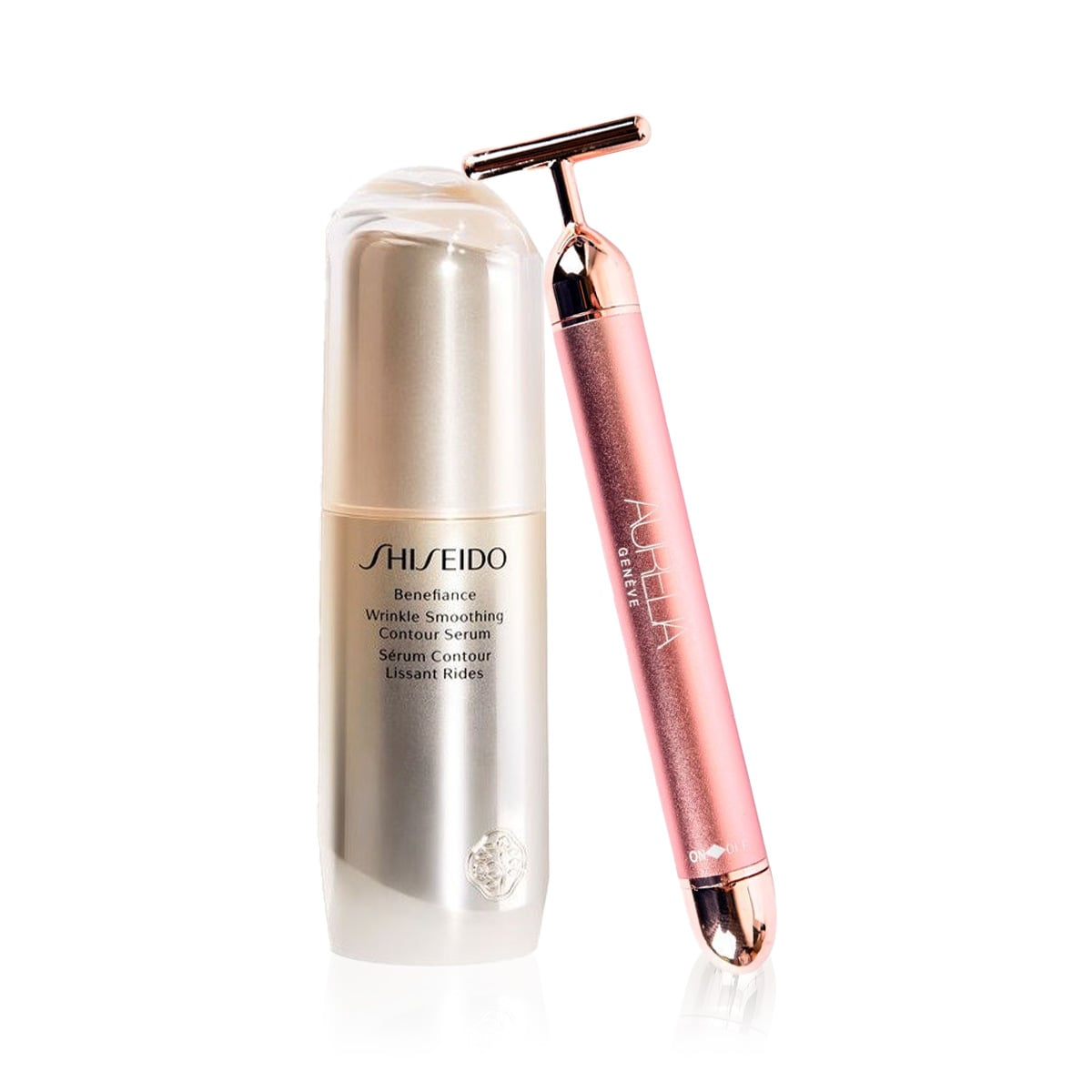 Yaşlanma ve Kırışıklık Karşıtı Retinol İçeren Serum & Titreşimli -T- Güzellik Masaj Aleti Seti