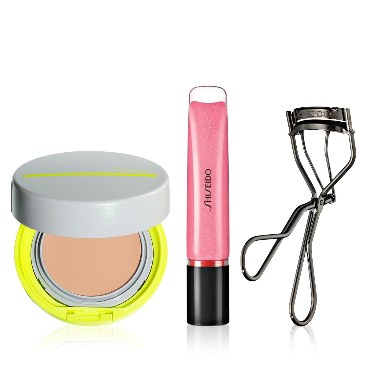 Güneş Koruyucu Kompakt BB Krem, Lip Gloss & Kirpik Kıvırıcı Seti