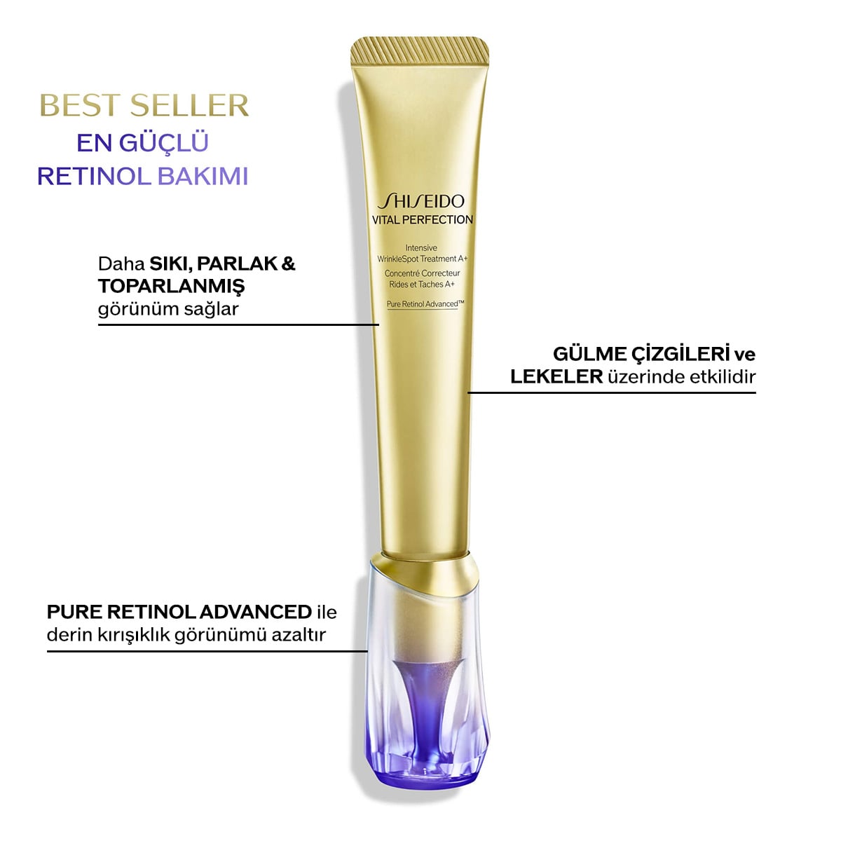 Retinol İçeren Gülme Çizgileri, Derin Kırışıklık & Leke Uzmanı Yüksek Performanslı Bakım Ürünü