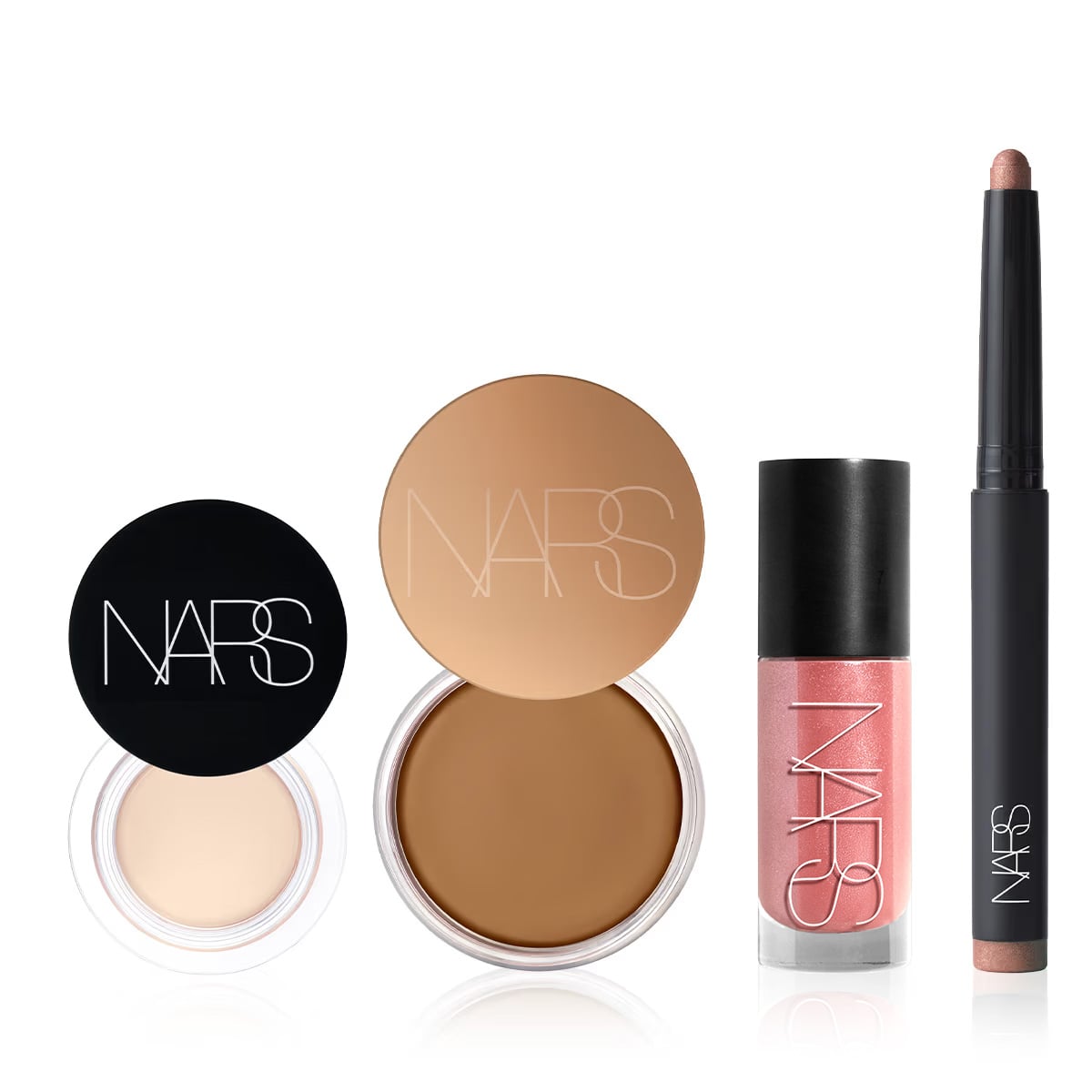 Silgi Kapatıcı, Likit Allık, Krem Bronzer & Kalem Far Seti
