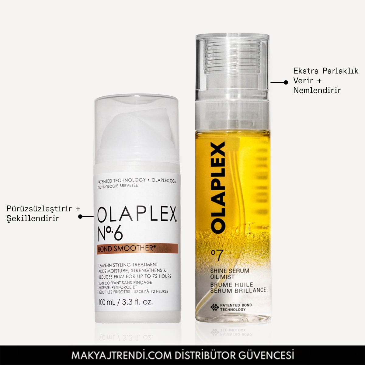 Anında Parlaklık ve Nem Veren 2si 1 Arada Onarıcı Serum Mist & Bağ Güçlendirici Durulanmayan Saç Şekillendirici Seti