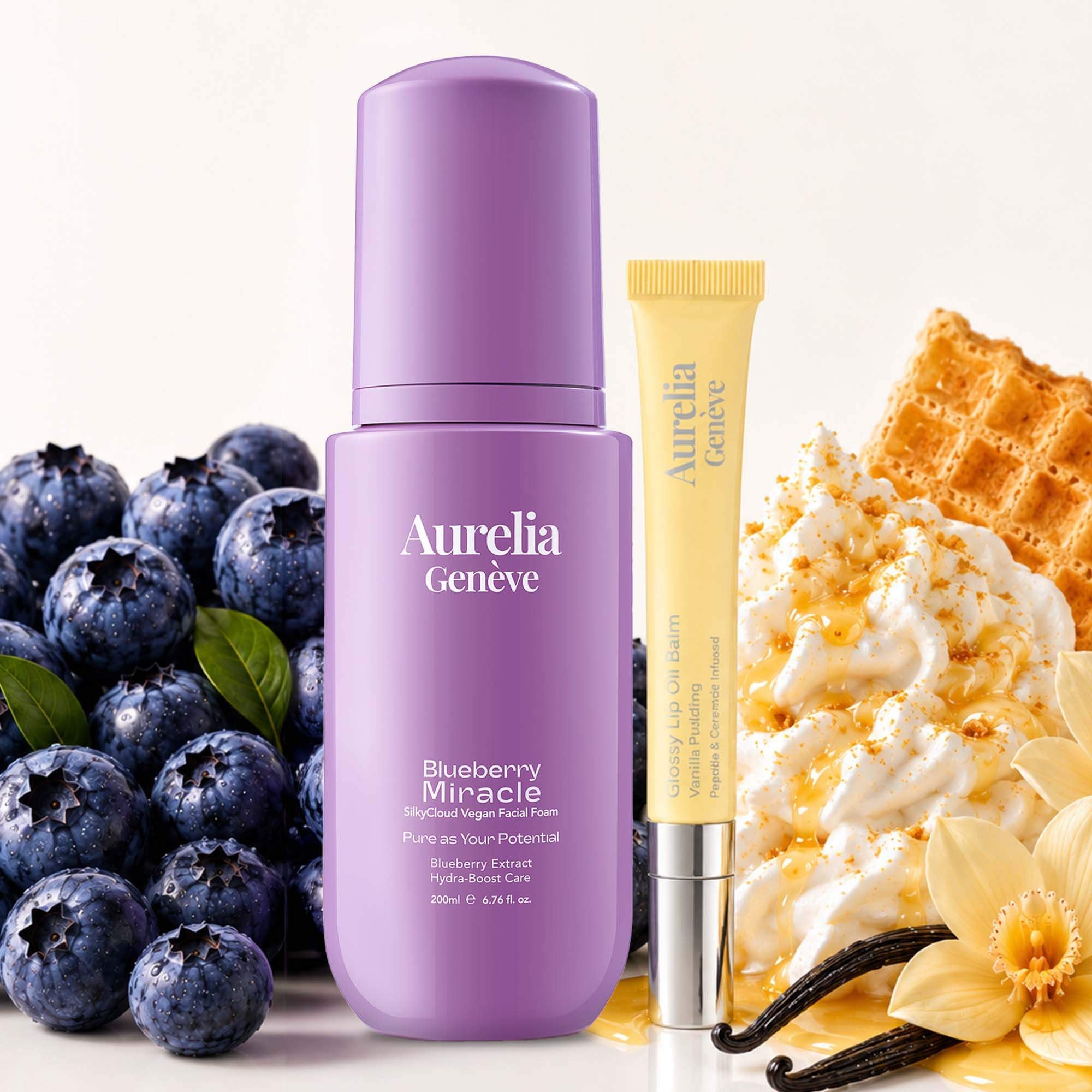 Nemlendirici Vegan Yüz Temizleme Köpüğü & Nemlendirici Etkili Renkli Lip Balm Seti 