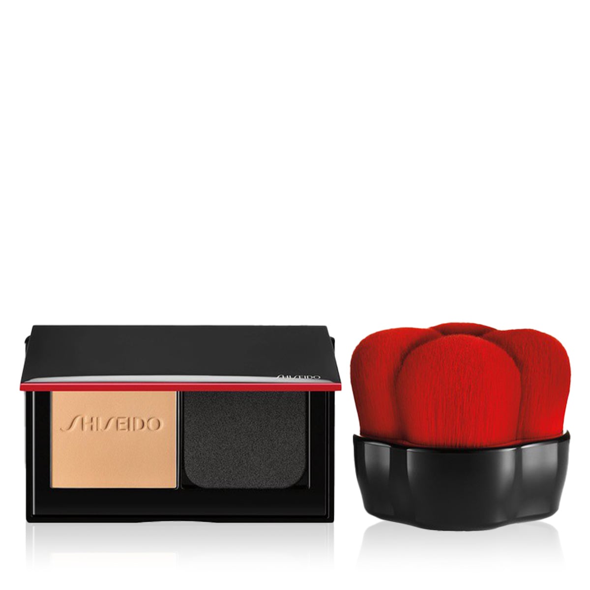 Taze ve Doğal Bitişli Pudra Fondöten & Hanatsubaki Hake Polishing Yüz Fırçası Seti