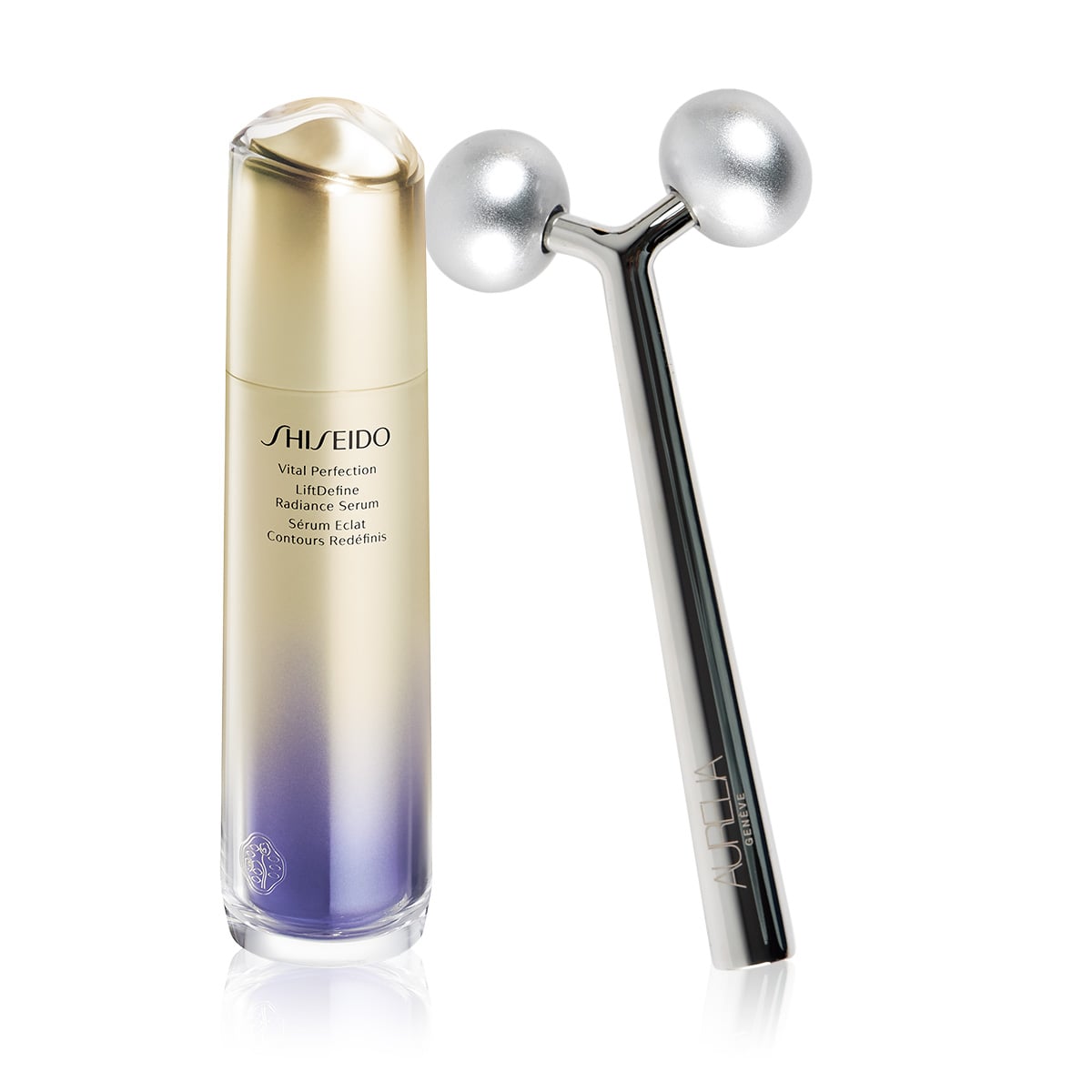 Cildi Parlatan ve Sarkma Karşıtı Serum & Roller Seti