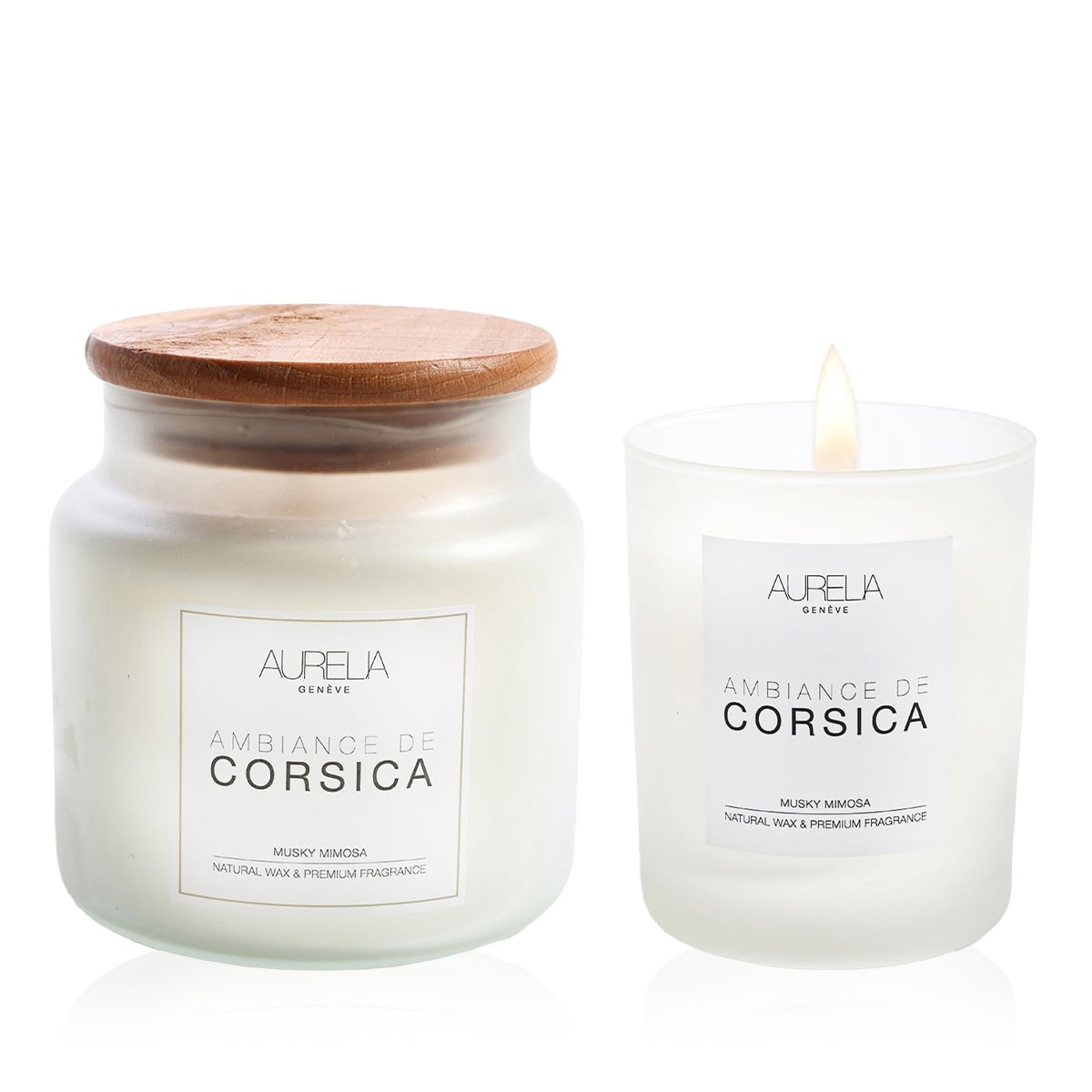 Mimoza & Misk Kokulu İkili Mum Seti