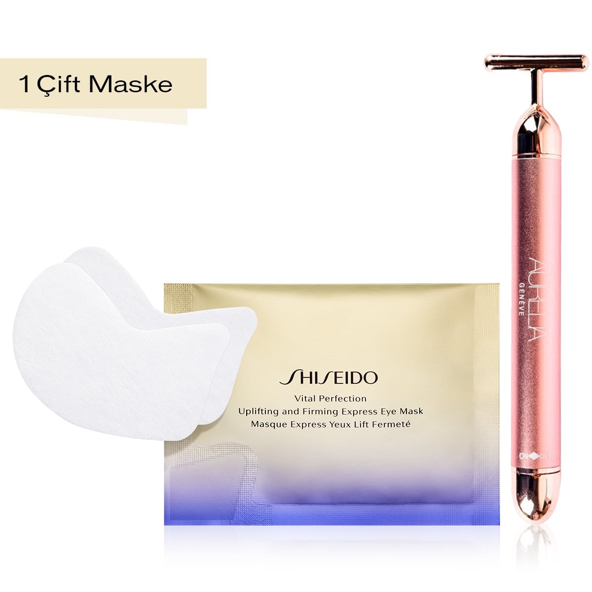 Göz Çevresi Sıkılaştırıcı Retinol İçeren Göz Maskesi & Masaj Aleti Seti