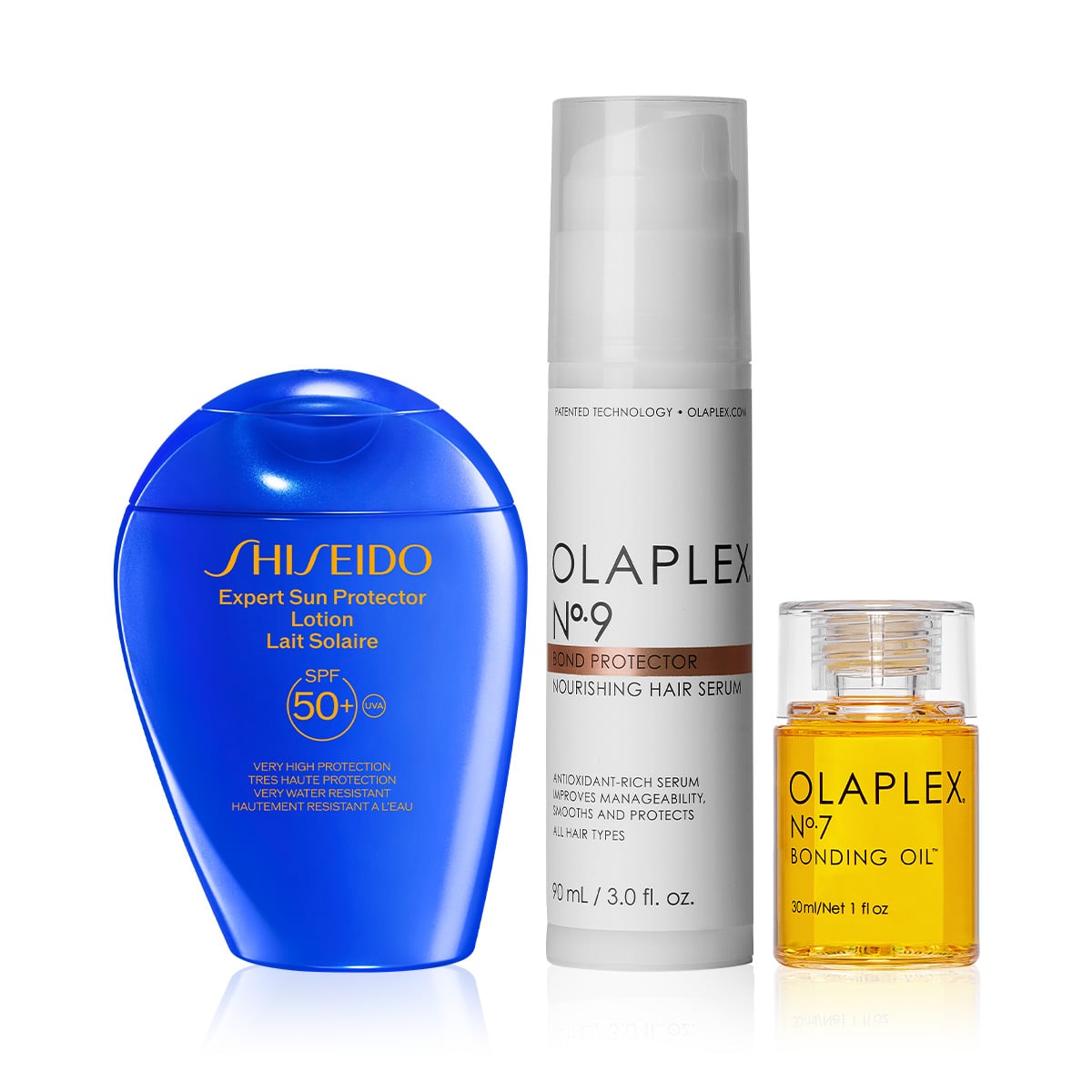 Cildi ve Saçları Güneşe Karşı Koruyan Üçlü Bakım Seti