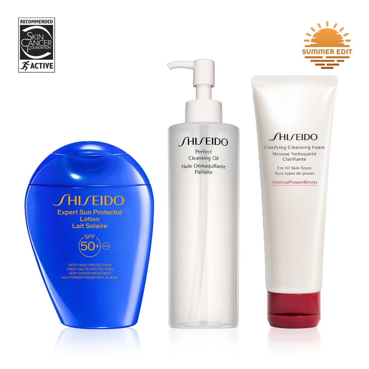 Güneş Koruyucu Losyon SPF50+ ve Çift Aşamalı Cilt Temizleme Seti