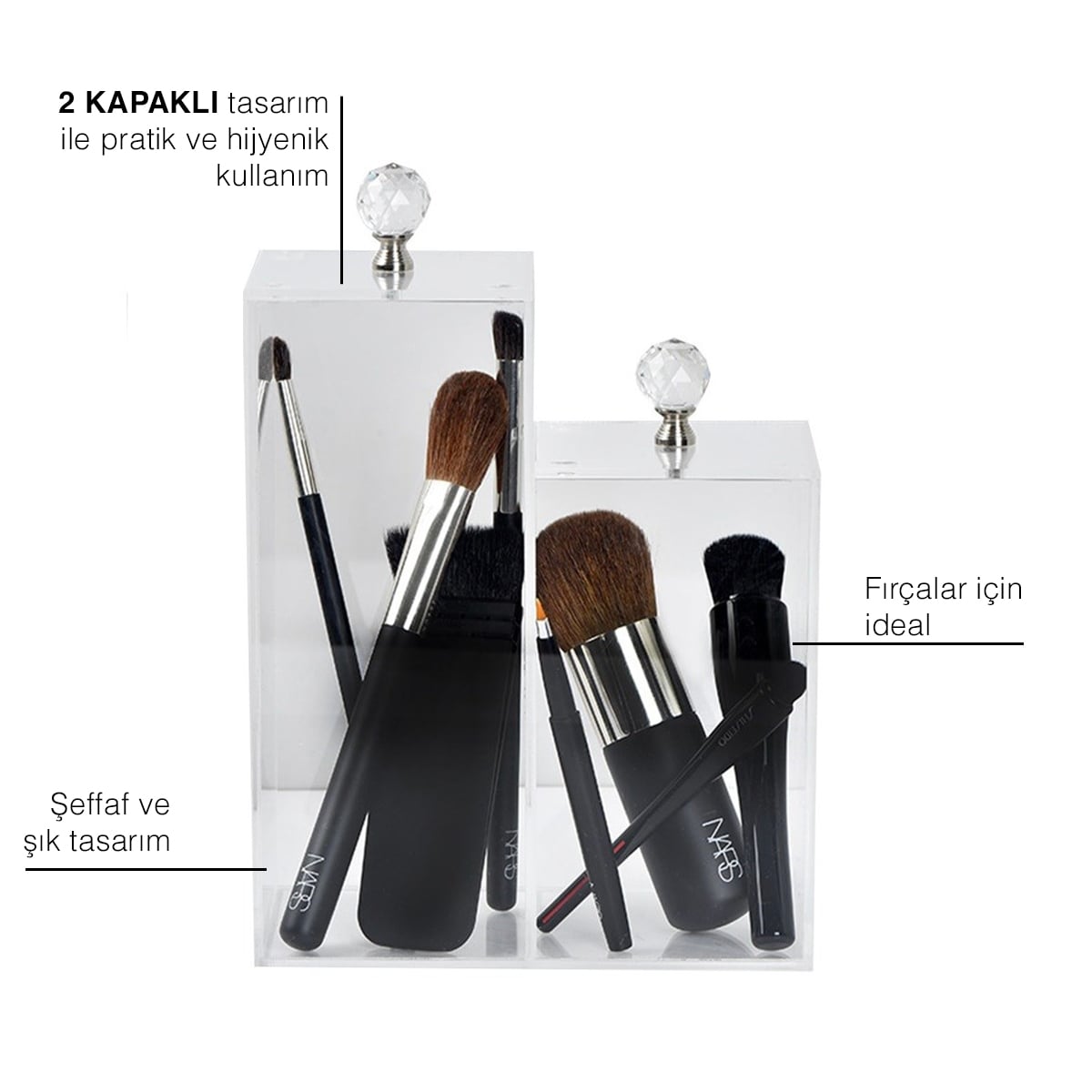 2 Gözlü Pleksi Fırçalık