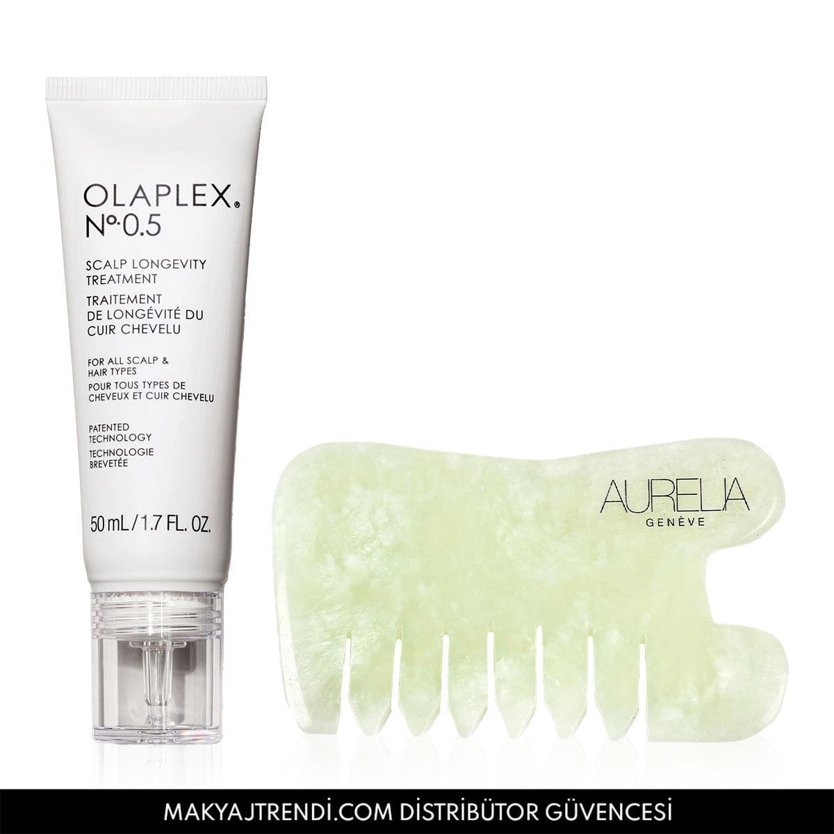 Saç Derisini Güçlendiren Serum & Tarak Şekilli Gua Sha Seti