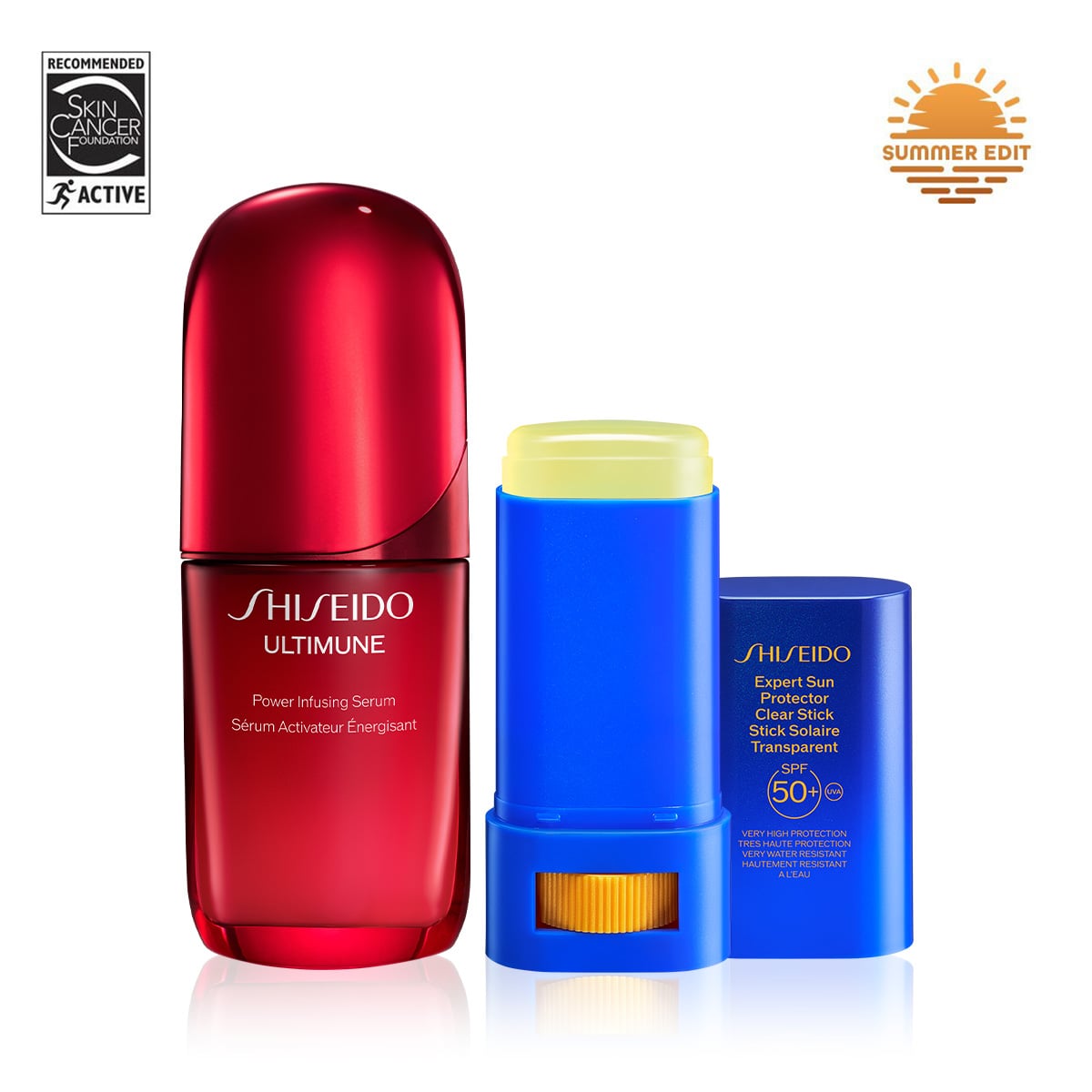 Cildin Savunmasını Güçlendiren Serum ve Yüksek Güneş Koruyuculu Şeffaf Stik Seti