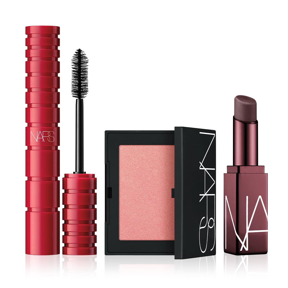 Cildi Canlandıran Allık, Dudakları Nemlendiren Balm & Hacim Veren Maskara Seti