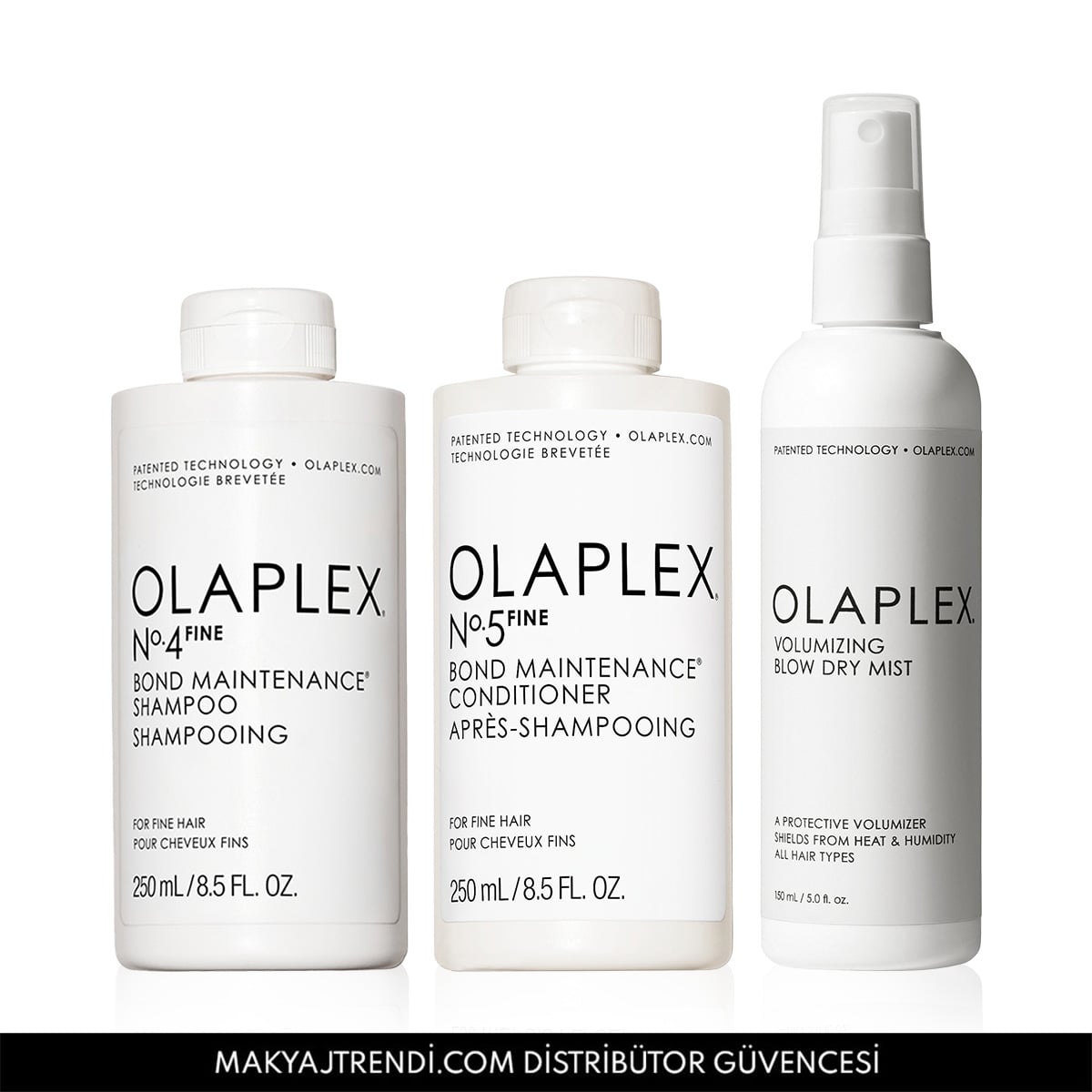 İnce Telli Saçlar İçin Bağ Güçlendirici Şampuan, Saç Kremi & Hacim Veren Sprey Seti