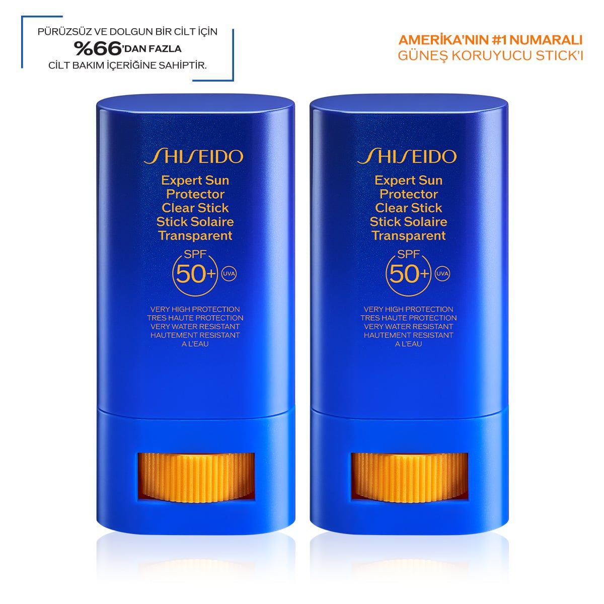 Yüksek Güneş Koruyuculu İkili Şeffaf Stik Seti
