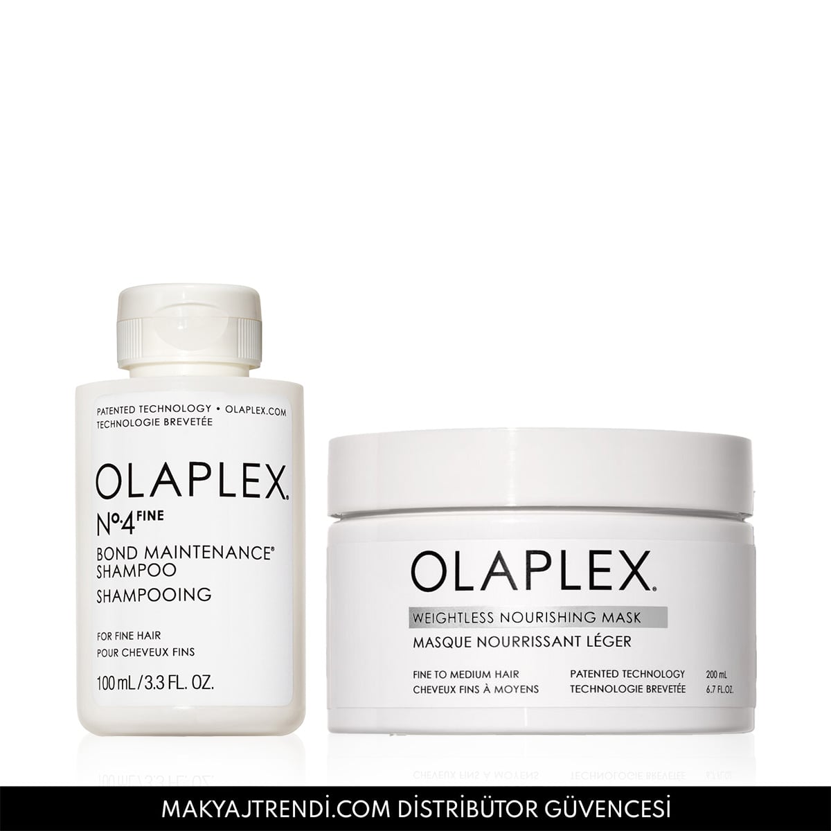 İnce Telli Saçlar İçin Bağ Güçlendirici Bakım Şampuanı & Ağırlık Yapmayan Besleyici Maske Seti