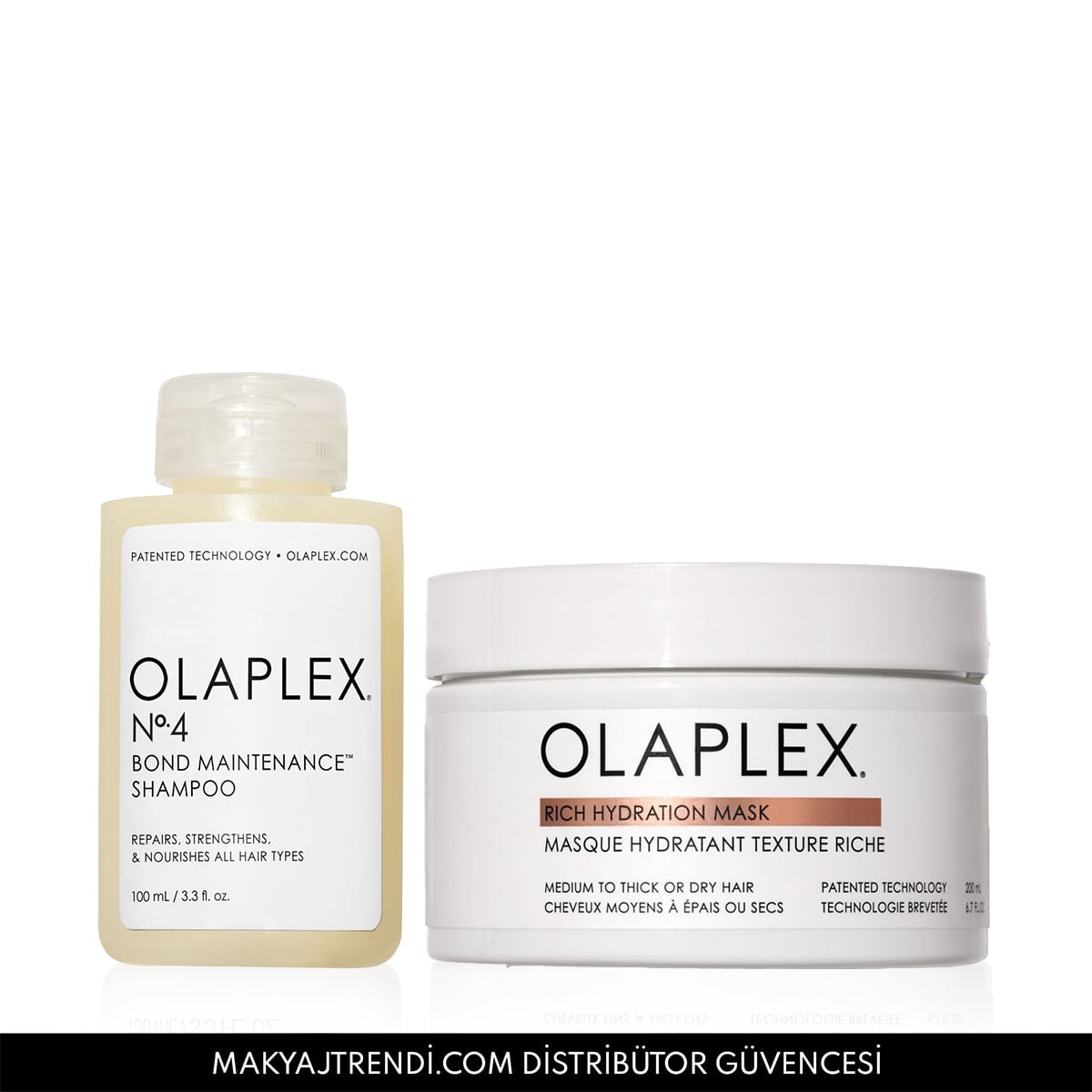 Kalın Telli Saçlar İçin Bağ Güçlendirici Bakım Şampuanı & Yoğun Nemlendirici Maske Seti