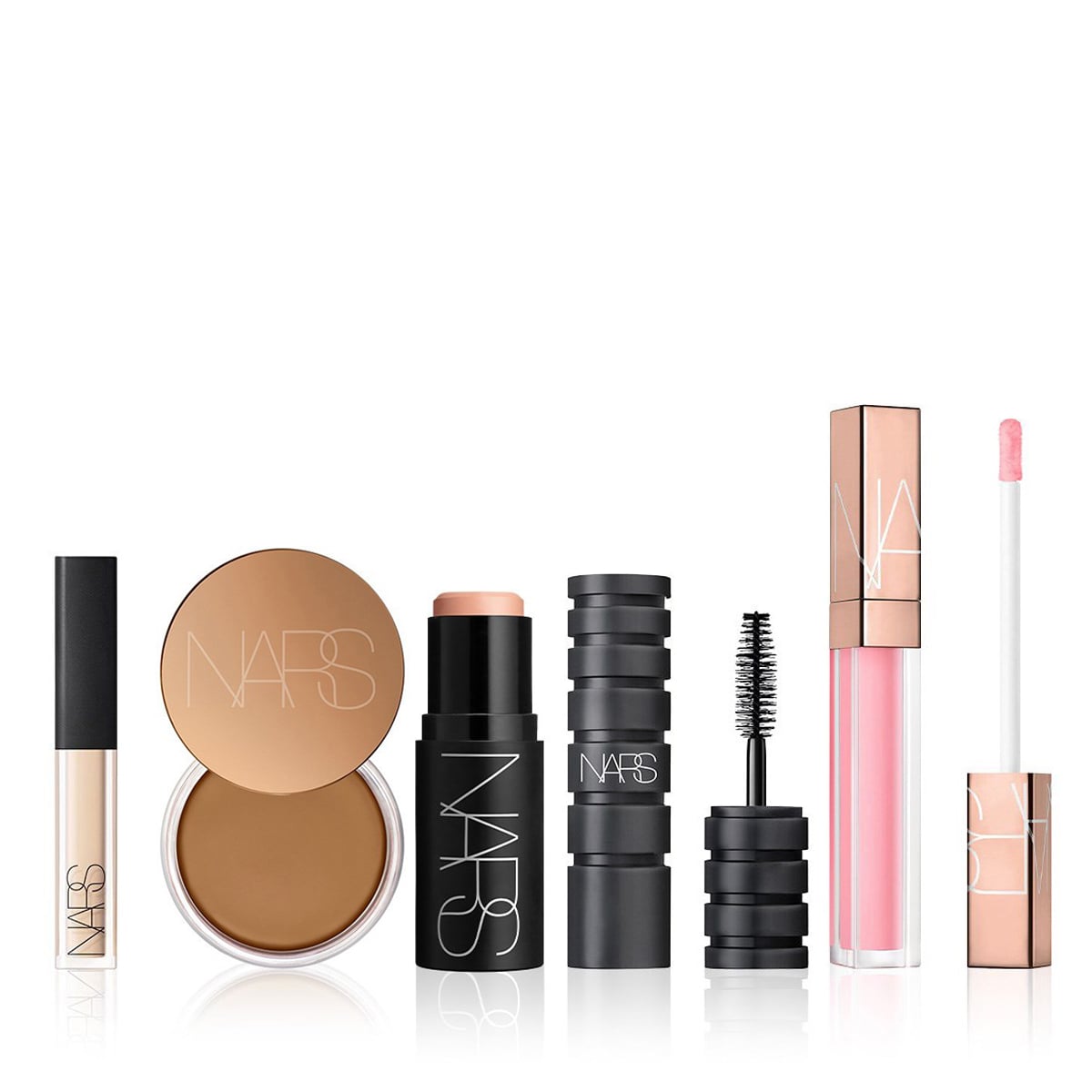 Kapatıcı, Krem Bronzer, Çok Amaçlı Stik Allık & Ekstra Hacim Veren Maskara & Lip Gloss Seti