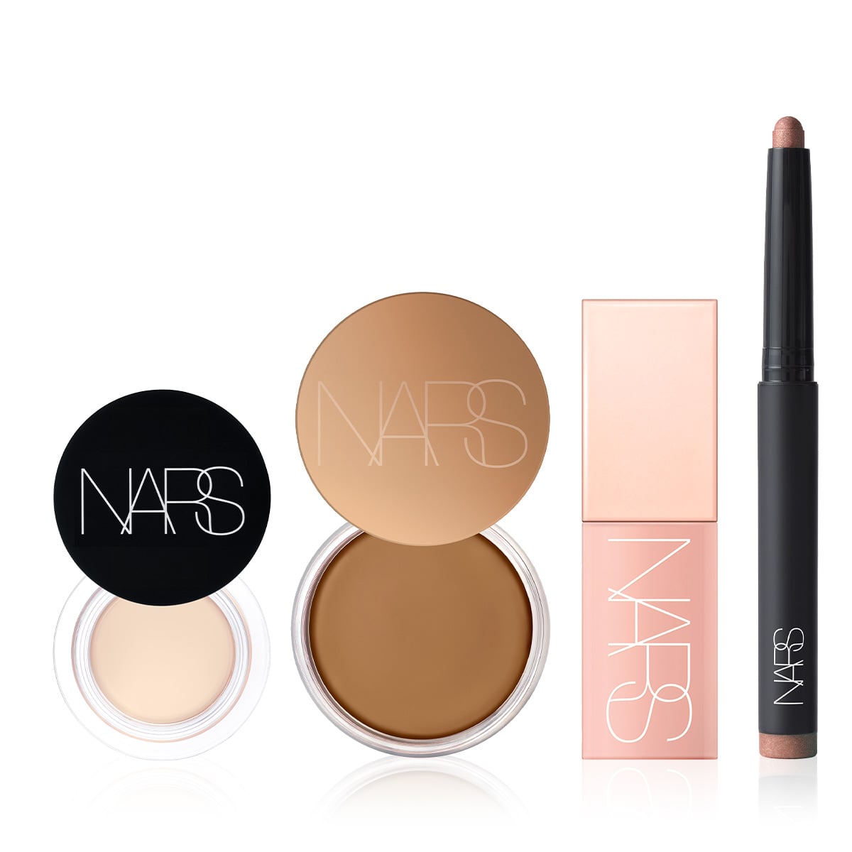 Silgi Kapatıcı, Likit Allık, Krem Bronzer & Kalem Far Seti