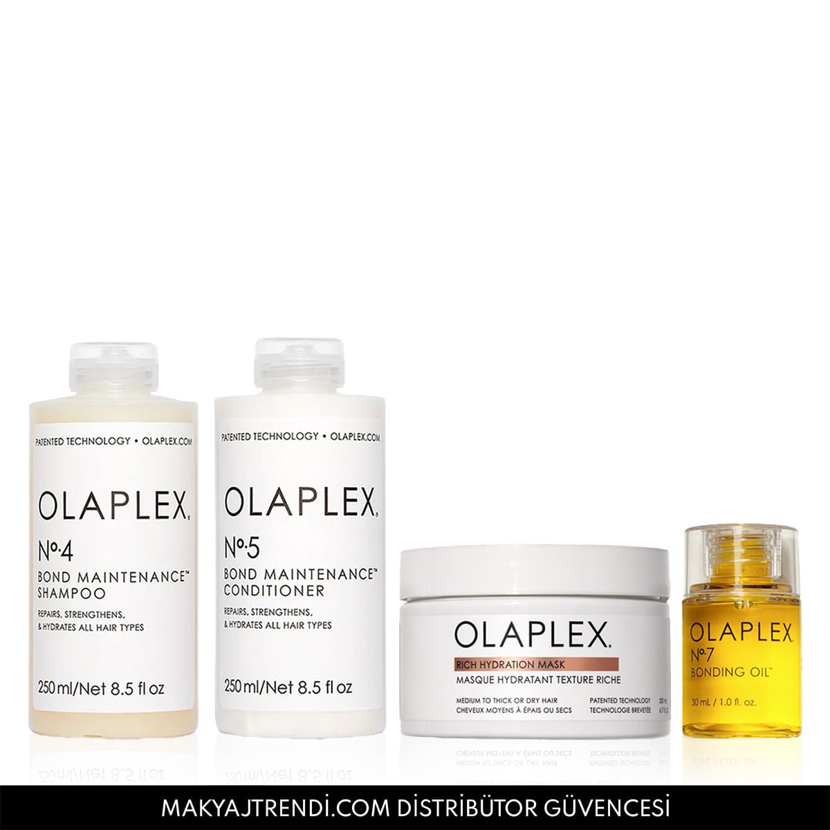 Orta & Kalın Telli Saçlar İçin Bağ Güçlendirici, Onarıcı, Besleyici Bakım Seti