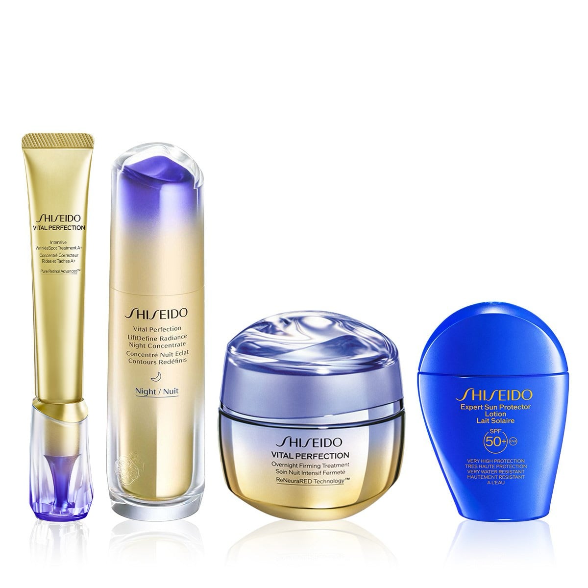 Gece İçin Retinol İçeren & Lifting Etkili & Güneşten Koruyucu Bakım Seti