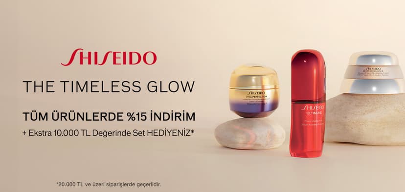 SHISEIDO TÜM ÜRÜNLERDE %15 İNDİRİM +EKSTRA HEDİYE FIRSATI