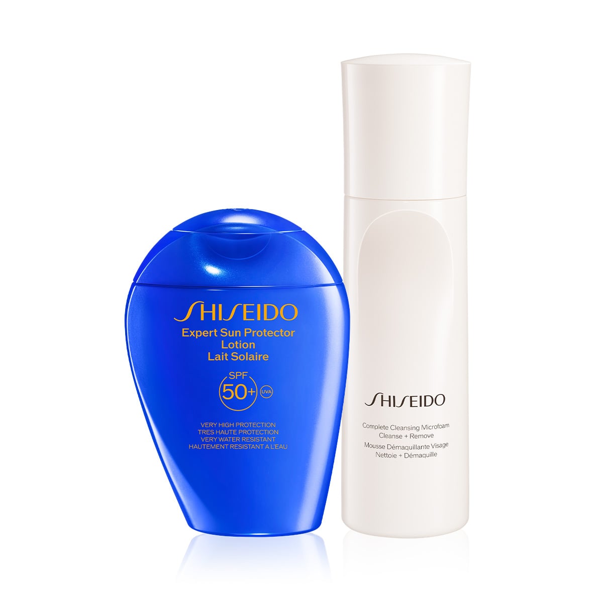Suya, Isıya Dayanıklı Güneş Koruyucu Losyon SPF50+ ve Çift Etkili Temizleyici Köpük Seti