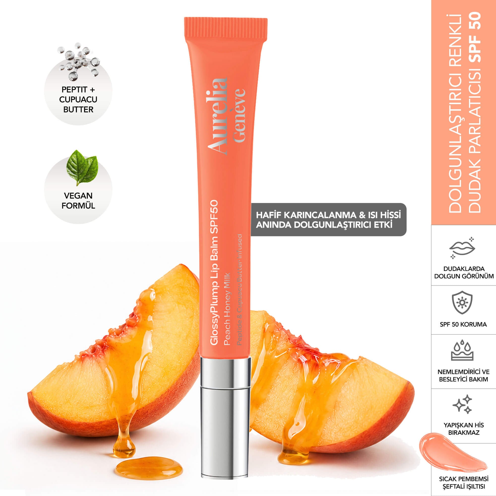 Dudakları Güneşten Koruyan & Anında Dolgunlaştırıcı Etkili Renkli Lip Balm
