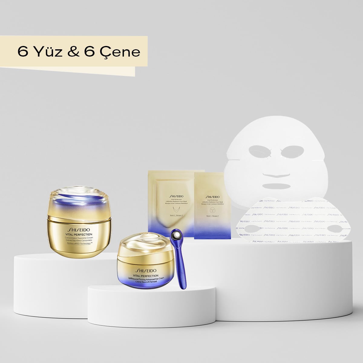 Retinol İçeren Göz Kremi & Olgun Ciltler İçin Yaşlanma Karşıtı Nemlendirici & Şekillendirme Uzmanı Maske Seti